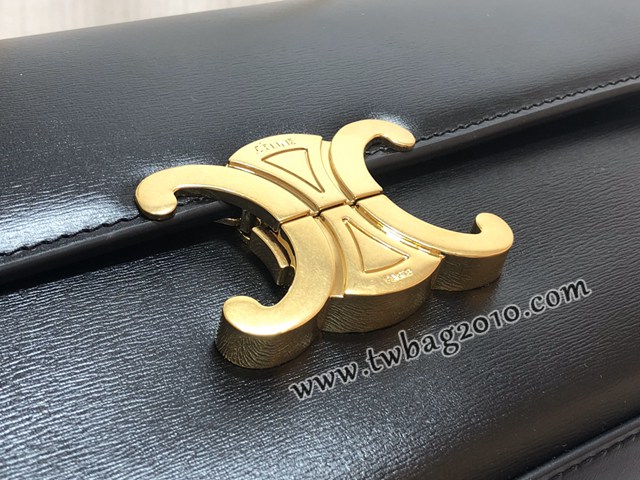 Celine專櫃2023新款亮澤牛皮革鏈條包 賽琳長款鏈條腋下包 sldj2322